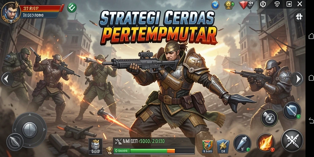 Tampilan gameplay 5RT yang epik dan penuh aksi strategi.