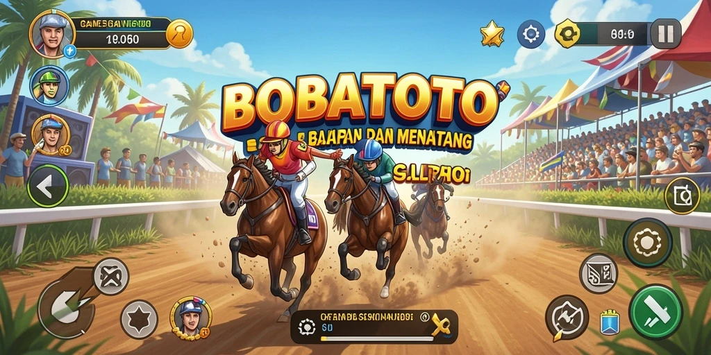 Tampilan gameplay balapan yang mendebarkan di BOBATOTO.