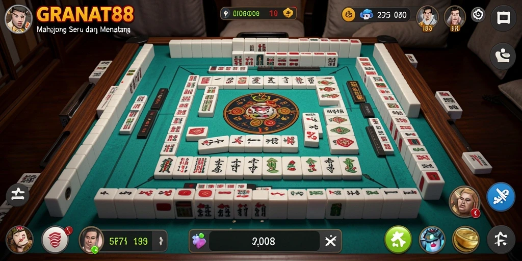 Tampilan gameplay menakjubkan di GRANAT88, permainan Mahjong yang seru.