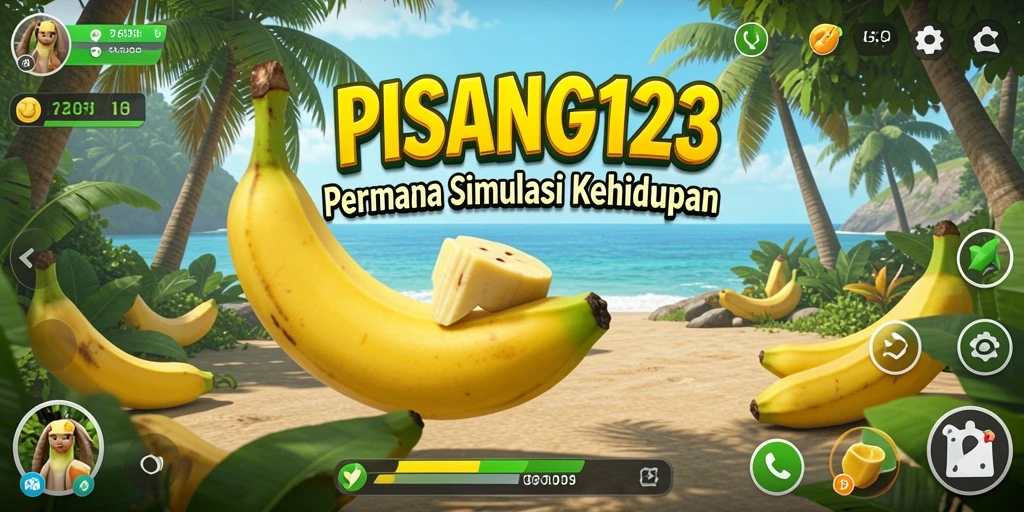 Tampilan screenshot PISANG123 yang menunjukkan interaksi karakter dalam game.