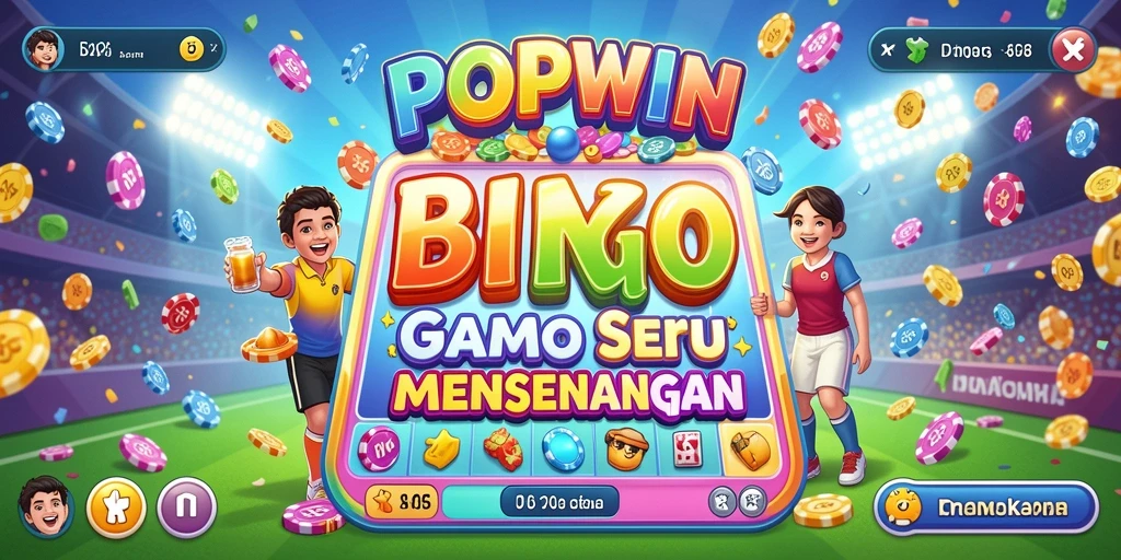 Tampilan menarik dari gameplay bingo di POPWIN.